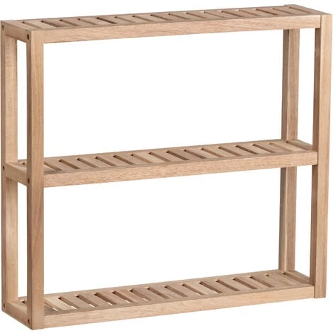 WENKO Etagère Murale Bois 3 Plateaux Acina, Etagère étroite Pour La Salle De Bain, Salon Ou Cuisine, Fixation Murale Ou à Poser, Bois Acacia Certifié FSC, 60x15x54cm, Marron 3 WENKO Etagère Murale Bois 3 Plateaux Acina, Etagère étroite Pour La Salle De Bain, Salon Ou Cuisine, Fixation Murale Ou à Poser, Bois Acacia Certifié FSC, 60x15x54cm, Marron