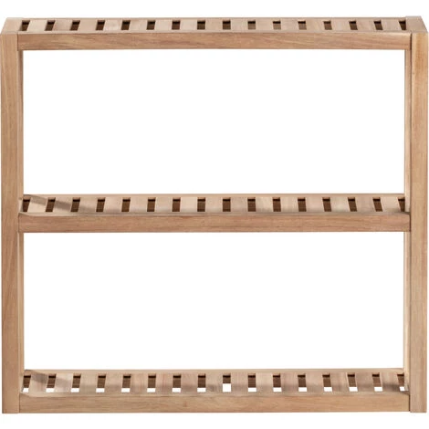 WENKO Etagère Murale Bois 3 Plateaux Acina, Etagère étroite Pour La Salle De Bain, Salon Ou Cuisine, Fixation Murale Ou à Poser, Bois Acacia Certifié FSC, 60x15x54cm, Marron 6 WENKO Etagère Murale Bois 3 Plateaux Acina, Etagère étroite Pour La Salle De Bain, Salon Ou Cuisine, Fixation Murale Ou à Poser, Bois Acacia Certifié FSC, 60x15x54cm, Marron – Image 4
