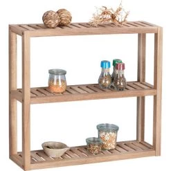 WENKO Etagère Murale Bois 3 Plateaux Acina, Etagère étroite Pour La Salle De Bain, Salon Ou Cuisine, Fixation Murale Ou à Poser, Bois Acacia Certifié FSC, 60x15x54cm, Marron 11 WENKO Etagère Murale Bois 3 Plateaux Acina, Etagère étroite Pour La Salle De Bain, Salon Ou Cuisine, Fixation Murale Ou à Poser, Bois Acacia Certifié FSC, 60x15x54cm, Marron -WENKO Soldes 47117411 5