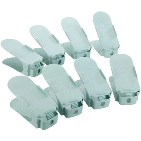 WENKO Organisateur De Chaussures, Rangement Chaussures Gain De Place Réglable En Hauteur, Lot De 8, Support Plastique Robuste, 24,2x10,7x8,5 Cm, Bleu 3 WENKO Organisateur De Chaussures, Rangement Chaussures Gain De Place Réglable En Hauteur, Lot De 8, Support Plastique Robuste, 24,2x10,7x8,5 Cm, Bleu
