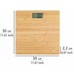 WENKO Balance Pèse Personne Bambusa, Pèse Personne électronique Avec écran LCD, Jusqu'à 180 Kg, Bambou, 30x2,7x30 Cm, Marron -WENKO Soldes 48283859 4