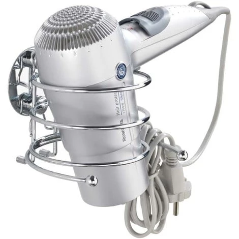 Wenko 18770100 Turbo-Loc Porte Sèche Cheveux Chrome Dimensions 14 X 7 X 14,3 Cm 3 Wenko 18770100 Turbo-Loc Porte Sèche Cheveux Chrome Dimensions 14 X 7 X 14,3 Cm