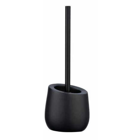 WENKO Set Accessoires Salle De Bain, Gobelet Brosse à Dent, Distributeur Savon Liquide, Brosse WC, Céramique, Badi, Noir Mat 4 WENKO Set Accessoires Salle De Bain, Gobelet Brosse à Dent, Distributeur Savon Liquide, Brosse WC, Céramique, Badi, Noir Mat – Image 2