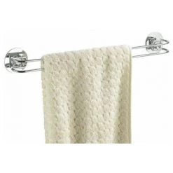 Wenko 18769100 Turbo-Loc Porte Serviette 2 Barres Fixes Chrome