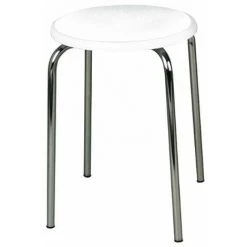 Wenko 15580100 Tabouret Pour Salle De Bains Blanc