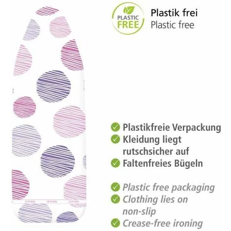 WENKO Housse Table à Repasser Basic Pro S, Housse Table à Repasser Pour Centrale Vapeur, Housse Extra épaisse, Ruban élastique, Coton Eco-Tex Standard, 112x33 Cm, Multicolore 7 WENKO Housse Table à Repasser Basic Pro S, Housse Table à Repasser Pour Centrale Vapeur, Housse Extra épaisse, Ruban élastique, Coton Eco-Tex Standard, 112x33 Cm, Multicolore – Image 5