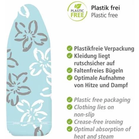WENKO Housse Table à Repasser Comfort XL, Housse Table à Repasser Pour Centrale Vapeur, Housse Extra épaisse, Ruban élastique, Coton Eco-Tex Standard, 140x48 Cm, Multicolore 7 WENKO Housse Table à Repasser Comfort XL, Housse Table à Repasser Pour Centrale Vapeur, Housse Extra épaisse, Ruban élastique, Coton Eco-Tex Standard, 140x48 Cm, Multicolore – Image 5
