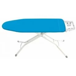 WENKO Housse Table à Repasser Céramique M, Housse Table à Repasser Pour Centrale Vapeur, Housse Extra épaisse Avec Revêtement Céramique, Ruban élastique, Coton Eco-Tex Standard, 125x40 Cm, Bleu