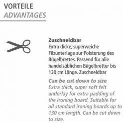 WENKO Molleton Table A Repasser, Mousse Table à Repasser à Découper Rembourrage Alvéolaire, épaisseur De 4 Mm, Label Öko-Tex Standard, 130x52 Cm -WENKO Soldes 50901995 5