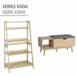 WENKO Bibliothèque En Bois Edda, Etagère Sur Pied 4 Niveaux, Meuble Design Pour Le Salon, La Chambre, Le Bureau, MDF Aspect Chêne, 83x150x43 Cm, Marron 11 WENKO Bibliothèque En Bois Edda, Etagère Sur Pied 4 Niveaux, Meuble Design Pour Le Salon, La Chambre, Le Bureau, MDF Aspect Chêne, 83x150x43 Cm, Marron -WENKO Soldes 51247637 5