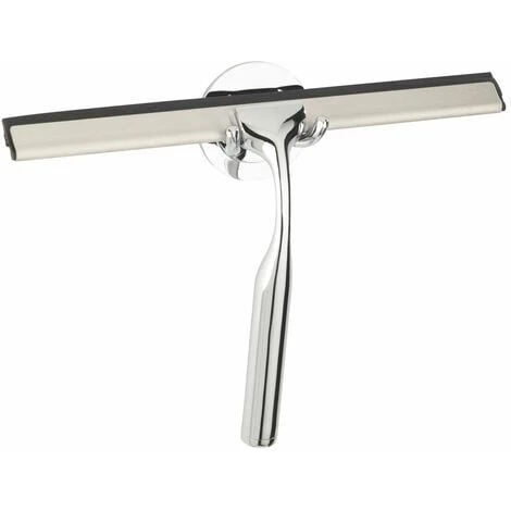 WENKO Raclette De Douche Avec Support Mural Sans Perçage - Longueur 24 Largeur 17 Hauteur 2cm - Gris 3 WENKO Raclette De Douche Avec Support Mural Sans Perçage - Longueur 24 Largeur 17 Hauteur 2cm - Gris