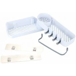 WENKO Serviteur D'angle Universel - Longueur 33.5 Hauteur 14 Profondeur 33 Cm - Blanc