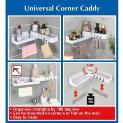 WENKO Serviteur D'angle Universel - Longueur 33.5 Hauteur 14 Profondeur 33 Cm - Blanc -WENKO Soldes 51758688 4