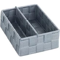 WENKO Casier De Rangement Adria - Taille S - 13 X 18 X 6 - Gris