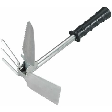 WENKO Accessoire Jardinage Multifonctionnel Avec Manche Télescopique - Longueur 145 Hauteur 0.9 Largeur 1.85cm - Gris Foncé 5 WENKO Accessoire Jardinage Multifonctionnel Avec Manche Télescopique - Longueur 145 Hauteur 0.9 Largeur 1.85cm - Gris Foncé – Image 3