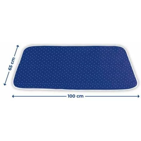 WENKO Nappe De Repassage, Couverture De Repassage, Repassage Rapide Sur Table Avec Réflexion De Chaleur, 5 Epaisseurs, Coton Eco Tex Standard, 100x65 Cm, Bleu 5 WENKO Nappe De Repassage, Couverture De Repassage, Repassage Rapide Sur Table Avec Réflexion De Chaleur, 5 Epaisseurs, Coton Eco Tex Standard, 100x65 Cm, Bleu – Image 3
