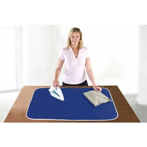 WENKO Nappe De Repassage, Couverture De Repassage, Repassage Rapide Sur Table Avec Réflexion De Chaleur, 5 Epaisseurs, Coton Eco Tex Standard, 100x65 Cm, Bleu 6 WENKO Nappe De Repassage, Couverture De Repassage, Repassage Rapide Sur Table Avec Réflexion De Chaleur, 5 Epaisseurs, Coton Eco Tex Standard, 100x65 Cm, Bleu – Image 4