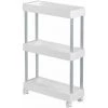 WENKO Desserte 4 Roulettes Avec 3 étages De Rangement - Longueur 18 Hauteur 80 Profondeur 45 Cm - Blanc 2 WENKO Desserte 4 Roulettes Avec 3 étages De Rangement - Longueur 18 Hauteur 80 Profondeur 45 Cm - Blanc -WENKO Soldes 53569464 1