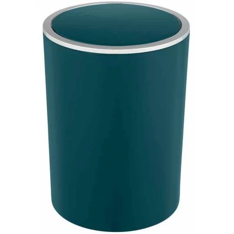 WENKO Poubelle Avec Couvercle Basculant Inca Vert, Contenance 5 Litres, Pour WC Invités, Salle De Bain, En Plastique Sans BPA, Ø 18,5 X 25,5 Cm, Vert Foncé 3 WENKO Poubelle Avec Couvercle Basculant Inca Vert, Contenance 5 Litres, Pour WC Invités, Salle De Bain, En Plastique Sans BPA, Ø 18,5 X 25,5 Cm, Vert Foncé