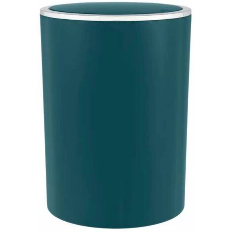 WENKO Poubelle Avec Couvercle Basculant Inca Vert, Contenance 5 Litres, Pour WC Invités, Salle De Bain, En Plastique Sans BPA, Ø 18,5 X 25,5 Cm, Vert Foncé 4 WENKO Poubelle Avec Couvercle Basculant Inca Vert, Contenance 5 Litres, Pour WC Invités, Salle De Bain, En Plastique Sans BPA, Ø 18,5 X 25,5 Cm, Vert Foncé – Image 2