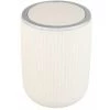 WENKO Mini Poubelle Salle De Bain Agropoli S, Poubelle à Couvercle Basculant, Capacité 2L, Plastique Surface Givrée Sans BPA, Ø 14,5x20 Cm, Blanc Crème