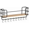 WENKO Etagère Murale Industrielle, étagère Murale Bois Acier Noir Avec Crochet De Suspension Cuisine, Bambou, 79x28x19,5 Cm, Marron - Noir 1 WENKO Etagère Murale Industrielle, étagère Murale Bois Acier Noir Avec Crochet De Suspension Cuisine, Bambou, 79x28x19,5 Cm, Marron - Noir -WENKO Soldes 55427487 1