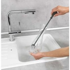 WENKO Brosse à Bouteilles En Silicone Sia, Brosse De Nettoyage à Petite Tête, Idéale Pour Laver Bouteilles, Carafes Et Bouteilles Thermos, Silicone Longue Durée, Facile à Nettoyer, Ø 3,5 X 38 cm, Gris 10 WENKO Brosse à Bouteilles En Silicone Sia, Brosse De Nettoyage à Petite Tête, Idéale Pour Laver Bouteilles, Carafes Et Bouteilles Thermos, Silicone Longue Durée, Facile à Nettoyer, Ø 3,5 X 38 cm, Gris -WENKO Soldes 55427491 4