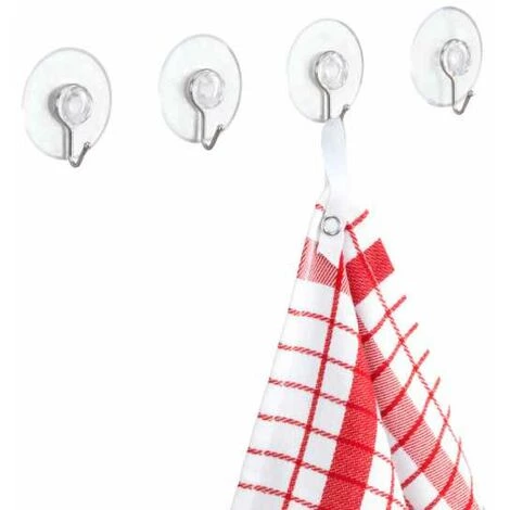 WENKO Crochet à Ventouse Nickel Transparent, Kit De 4, Crochet à Ventouse, Fixation Sans Perçage, Pour Cuisine, Salle De Bain Et Maison, Humidifier L'arrière Et Fixer (l X H X P) 4,2 X 4,8 X 2 cm 4 WENKO Crochet à Ventouse Nickel Transparent, Kit De 4, Crochet à Ventouse, Fixation Sans Perçage, Pour Cuisine, Salle De Bain Et Maison, Humidifier L'arrière Et Fixer (l X H X P) 4,2 X 4,8 X 2 cm – Image 2