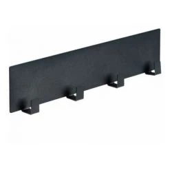 WENKO Barre à Crochets Magnétique Ima Noire, Accessoire Black Outdoor Kitchen, 4 Crochets Pour Suspendre Torchons & Ustensiles, Fixation Rapide Sans Perçage Sur Surfaces Métalliques, 30 X 6,5 X 2 Cm