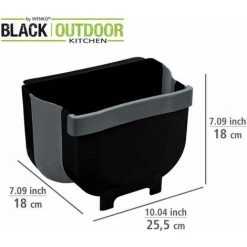 WENKO Poubelle De Porte Fago 5 Litres, Collecteur De Déchets à Suspendre Black Outdoor Kitchen, Racleur Inclus, Fixation Sans Perçage Sur Porte D'armoire Ou Tiroir, Pliable, 25,5 X 18 Cm X 18 Cm, Noir 11 WENKO Poubelle De Porte Fago 5 Litres, Collecteur De Déchets à Suspendre Black Outdoor Kitchen, Racleur Inclus, Fixation Sans Perçage Sur Porte D'armoire Ou Tiroir, Pliable, 25,5 X 18 Cm X 18 Cm, Noir -WENKO Soldes 55427498 5