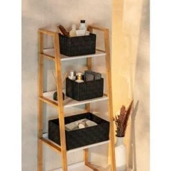 WENKO Corbeille De Bain Adria Noire, Kit De 3, Décorative Pour Le Rangement Et L'organisation Aux Dimensions S, M & L Pour Cuisine, Salle De Bain Et Maison, Organiseur En Polypropylène Robuste 11 WENKO Corbeille De Bain Adria Noire, Kit De 3, Décorative Pour Le Rangement Et L'organisation Aux Dimensions S, M & L Pour Cuisine, Salle De Bain Et Maison, Organiseur En Polypropylène Robuste -WENKO Soldes 55427501 5