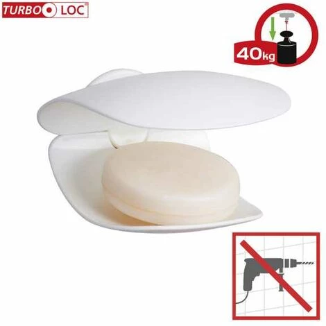 WENKO Porte-savon Turbo-Loc® Sora, Blanc 4 WENKO Porte-savon Turbo-Loc® Sora, Blanc – Image 2