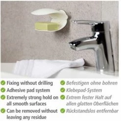 WENKO Porte-savon Turbo-Loc® Sora, Blanc 10 WENKO Porte-savon Turbo-Loc® Sora, Blanc -WENKO Soldes 55427502 4