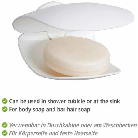 WENKO Porte-savon Turbo-Loc® Sora, Blanc 7 WENKO Porte-savon Turbo-Loc® Sora, Blanc – Image 5