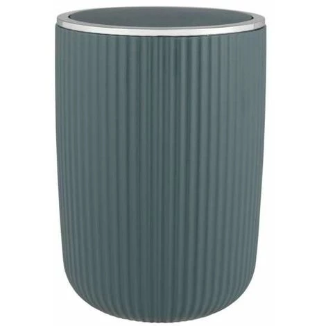 WENKO Petite Poubelle Salle De Bain Agropoli L, Poubelle à Couvercle Basculant, Capacité 5,5L, Plastique Surface Givrée, Ø19x27 Cm, Vert 4 WENKO Petite Poubelle Salle De Bain Agropoli L, Poubelle à Couvercle Basculant, Capacité 5,5L, Plastique Surface Givrée, Ø19x27 Cm, Vert – Image 2
