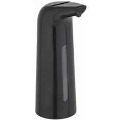WENKO Distributeur De Désinfectant & Savon à Infrarouge Larino, Distribution Automatique Par Capteur, Convient Aussi Pour Du Savon Liquide, Sans Contact, Rechargeable, à Piles, 400 ml, 9 X 22,5 X 9 cm