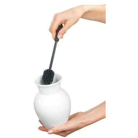 WENKO Brosse à Vaisselle En Silicone Sia, Brosse De Nettoyage Haut De Gamme à Petite Tête, Idéale Pour Le Lavage De Verres Et De Tasses Sans Rayer La Vaisselle, Ø 3,5 X 25 cm, Gris 4 WENKO Brosse à Vaisselle En Silicone Sia, Brosse De Nettoyage Haut De Gamme à Petite Tête, Idéale Pour Le Lavage De Verres Et De Tasses Sans Rayer La Vaisselle, Ø 3,5 X 25 cm, Gris – Image 2