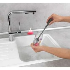 WENKO Brosse à Vaisselle En Silicone Sia, Brosse De Nettoyage Haut De Gamme à Petite Tête, Idéale Pour Le Lavage De Verres Et De Tasses Sans Rayer La Vaisselle, Ø 3,5 X 25 cm, Gris 9 WENKO Brosse à Vaisselle En Silicone Sia, Brosse De Nettoyage Haut De Gamme à Petite Tête, Idéale Pour Le Lavage De Verres Et De Tasses Sans Rayer La Vaisselle, Ø 3,5 X 25 cm, Gris -WENKO Soldes 55427517 3