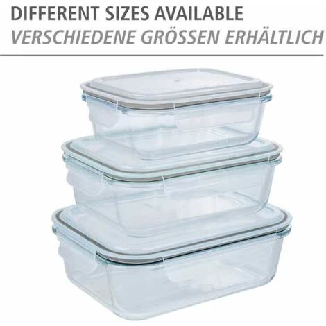 WENKO Boîte De Conservation Fraicheur Pacu 600 Ml En Verre, étanche, Avec Couvercle Et Joint En Silicone Pour Conserver Hermétiquement Au Réfrigérateur, Compacte, Empilable, 18 X 6,5 X 13 Cm 7 WENKO Boîte De Conservation Fraicheur Pacu 600 Ml En Verre, étanche, Avec Couvercle Et Joint En Silicone Pour Conserver Hermétiquement Au Réfrigérateur, Compacte, Empilable, 18 X 6,5 X 13 Cm – Image 5