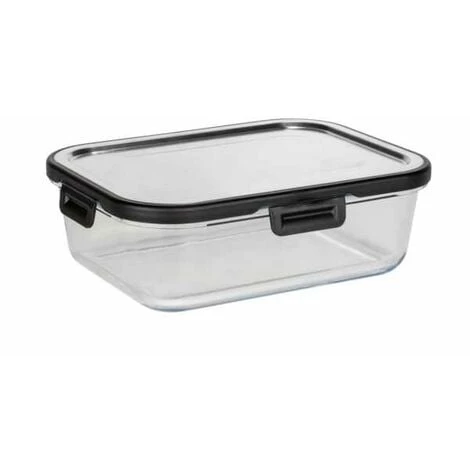 WENKO Boîte De Conservation Fraicheur En Verre Steel 1,5 L, Boîte Hermétique En Verre Avec Couvercle En Acier Inoxydable, Boîte Lavable Au Lave-vaisselle Et Empilable & étanche, 23 X 7,5 X 17 Cm 3 WENKO Boîte De Conservation Fraicheur En Verre Steel 1,5 L, Boîte Hermétique En Verre Avec Couvercle En Acier Inoxydable, Boîte Lavable Au Lave-vaisselle Et Empilable & étanche, 23 X 7,5 X 17 Cm