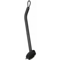 WENKO Brosse De Lavage Cuvo, Poignée Ergonomique, Poils Courts Pour Un Nettoyage De Surfaces à Grandes Dimensions & Racleur Pour Retirer Des Résidus Tenaces, Lavable Au Lave-vaisselle, 31 X 6 Cm, Noir