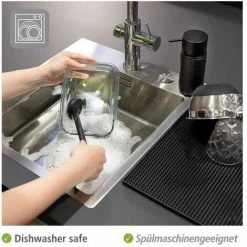 WENKO Brosse De Lavage Cuvo, Poignée Ergonomique, Poils Courts Pour Un Nettoyage De Surfaces à Grandes Dimensions & Racleur Pour Retirer Des Résidus Tenaces, Lavable Au Lave-vaisselle, 31 X 6 Cm, Noir 10 WENKO Brosse De Lavage Cuvo, Poignée Ergonomique, Poils Courts Pour Un Nettoyage De Surfaces à Grandes Dimensions & Racleur Pour Retirer Des Résidus Tenaces, Lavable Au Lave-vaisselle, 31 X 6 Cm, Noir -WENKO Soldes 55427524 4