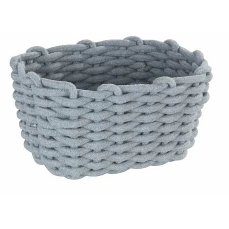 WENKO Panier De Rangement Tia M, Corbeille De Bain Haute Qualité En Corde De Coton Tissée D'un Gris Nordique, Rangement & Organisation, 25 X 18 X 15 Cm, Fabriqué à Base De Produits Textiles Variables 3 WENKO Panier De Rangement Tia M, Corbeille De Bain Haute Qualité En Corde De Coton Tissée D'un Gris Nordique, Rangement & Organisation, 25 X 18 X 15 Cm, Fabriqué à Base De Produits Textiles Variables