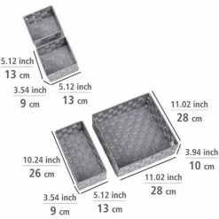 WENKO Corbeille De Bain Adria Grise, Kit De 4, Décorative Pour Le Rangement Et L'organisation Aux Dimensions S, M & L Pour Cuisine, Salle De Bain Et Maison, Organiseur En Polypropylène Robuste 10 WENKO Corbeille De Bain Adria Grise, Kit De 4, Décorative Pour Le Rangement Et L'organisation Aux Dimensions S, M & L Pour Cuisine, Salle De Bain Et Maison, Organiseur En Polypropylène Robuste -WENKO Soldes 55427529 4