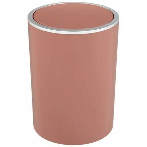 WENKO Petite Poubelle Salle De Bain Inca Rose, Poubelle Salle De Bain Avec Couvercle, Capacité 5L, Plastique Haut De Gamme Sans BPA, Ø 18,5x25,5 Cm, Rose Ancien 3 WENKO Petite Poubelle Salle De Bain Inca Rose, Poubelle Salle De Bain Avec Couvercle, Capacité 5L, Plastique Haut De Gamme Sans BPA, Ø 18,5x25,5 Cm, Rose Ancien