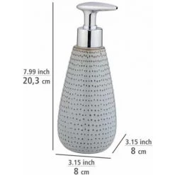 WENKO Distributeur De Savon Liquide Bellante, Rechargeable, Capacité 350 Ml De Savon Liquide Ou Liquide Vaisselle, Surface émaillée, Céramique, (l/p X H) : Ø 8x20,3 Cm, Bleu Clair 9 WENKO Distributeur De Savon Liquide Bellante, Rechargeable, Capacité 350 Ml De Savon Liquide Ou Liquide Vaisselle, Surface émaillée, Céramique, (l/p X H) : Ø 8x20,3 Cm, Bleu Clair -WENKO Soldes 55427543 3