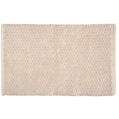 WENKO Tapis De Bain Mona Beige, Tapis Tendance Pour Salle De Bain à Motif De Tricot, 100% Coton, Accessoire De Bain Avec Dessous Antidérapant, 50 X 80 Cm, Utilisation Polyvalente, Lavable, Beige 3 WENKO Tapis De Bain Mona Beige, Tapis Tendance Pour Salle De Bain à Motif De Tricot, 100% Coton, Accessoire De Bain Avec Dessous Antidérapant, 50 X 80 Cm, Utilisation Polyvalente, Lavable, Beige