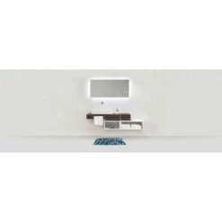 WENKO Tapis De Bain Urdu Bleu, Visuel Moderne à Effet Mêlé, Qualité Robuste, Entièrement Non-pelucheux, Absorption D'humidité Importante, Séchage Rapide, Lavable, Antidérapant, 55 X 65 Cm -WENKO Soldes 55427545 3