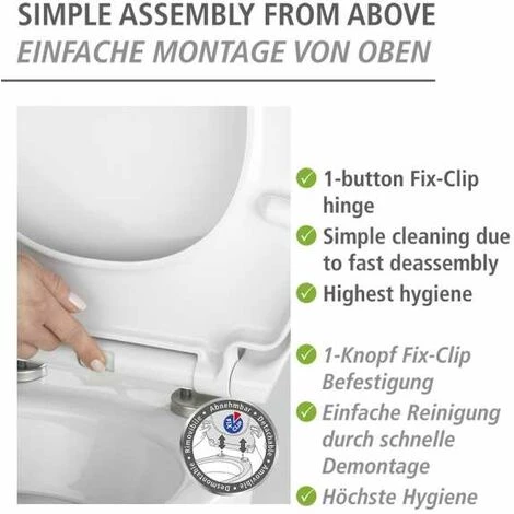 WENKO Abattant WC Avec Frein De Chute Rollin'Art, Abattant WC "ocean Life", Surface En Relief, Fixation En Acier Inoxydable, En Duroplast Antibactérien, 38 X 44,5 Cm. 5 WENKO Abattant WC Avec Frein De Chute Rollin'Art, Abattant WC "ocean Life", Surface En Relief, Fixation En Acier Inoxydable, En Duroplast Antibactérien, 38 X 44,5 Cm. – Image 3