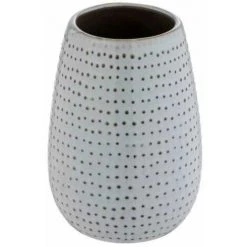 WENKO Porte Brosse à Dents Bellante, Gobelet Salle De Bain En Céramique De Haute Qualité, Surface émaillée à Petits Points, Céramique, (l/p X H) : Ø 8x12 Cm, Bleu Clair